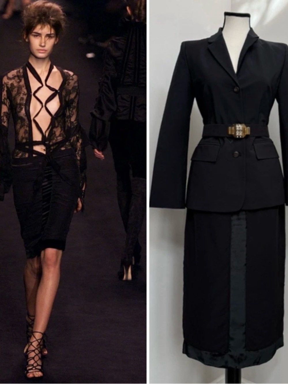 Vintage Tom Ford For Yves Saint Laurent Skirt Runway F/W 2002 Size FR40